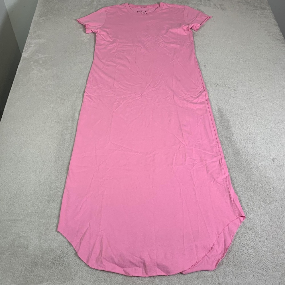 Frank & Eileen Tee Lab Dress Womens Medium Pink Maxi T Shirt Cotton USA Lounge